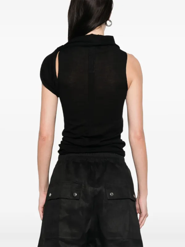 Rick Owens twist-detail Top | Black | FARFETCH