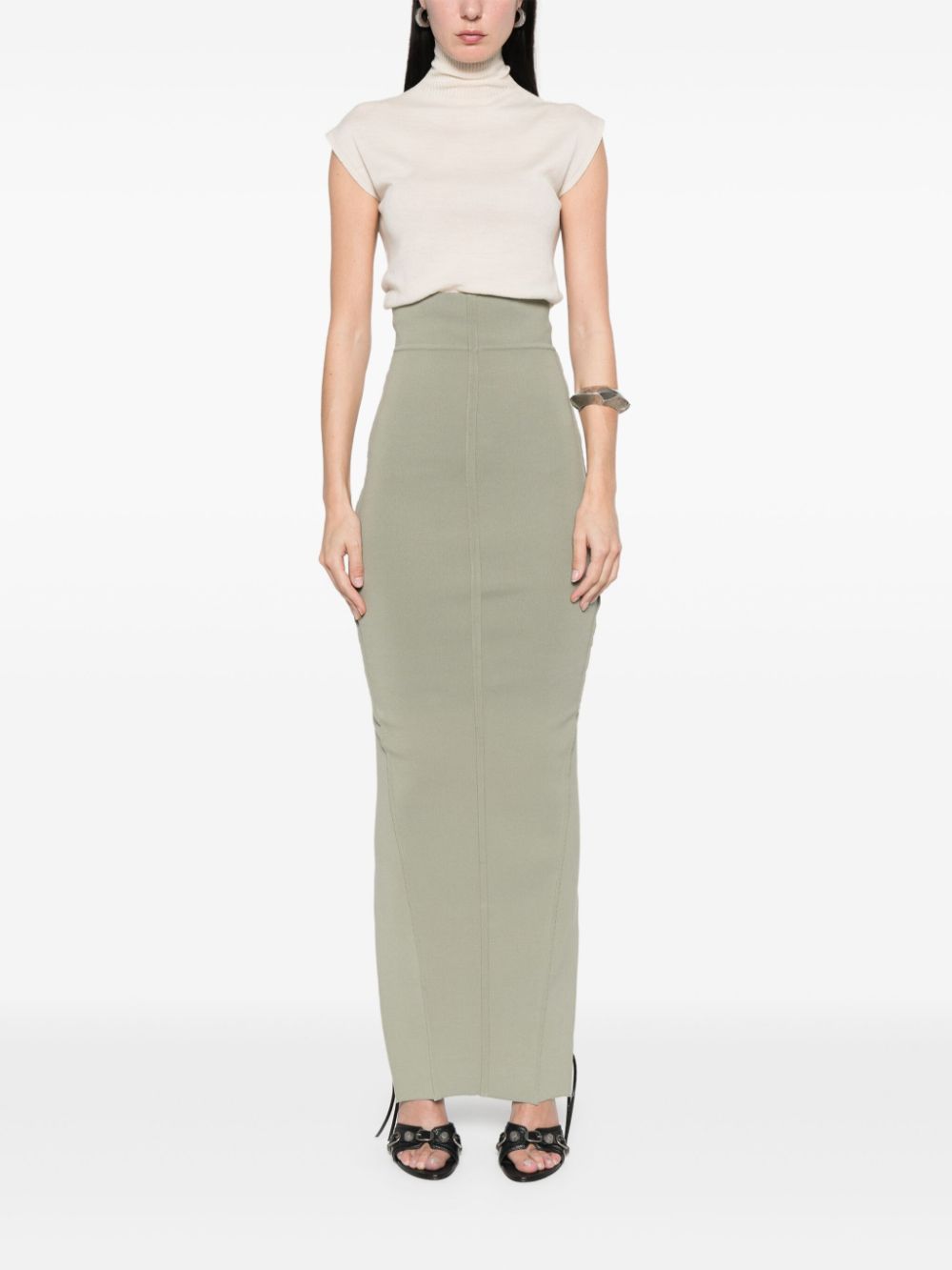 Rick Owens Pillar maxi skirt - Groen