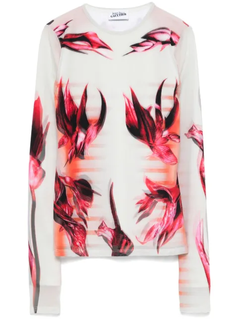 Jean Paul Gaultier top estampado con doble capa