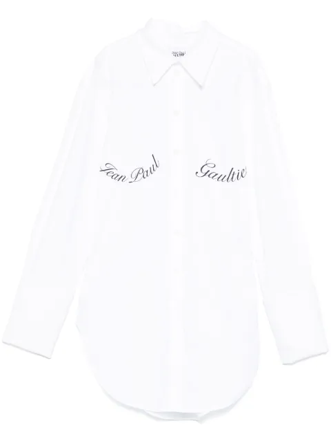 Jean Paul Gaultier camisa de popelina estampada