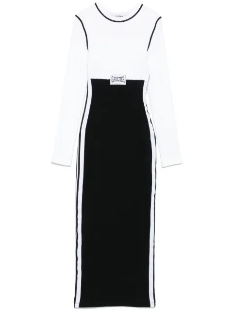 Jean Paul Gaultier vestido largo con diseño color block
