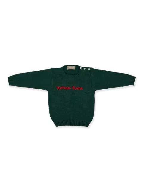 La Stupenderia slogan-embroidered sweater