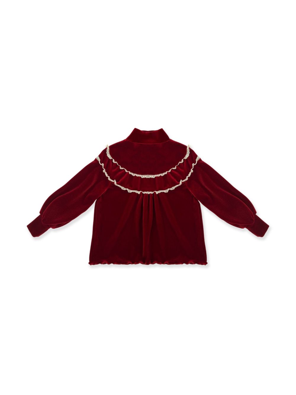 La Stupenderia velour blouse - Rood