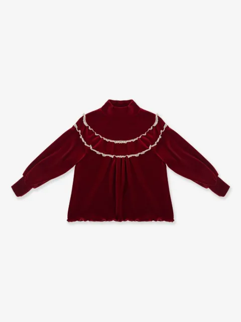 La Stupenderia velour blouse