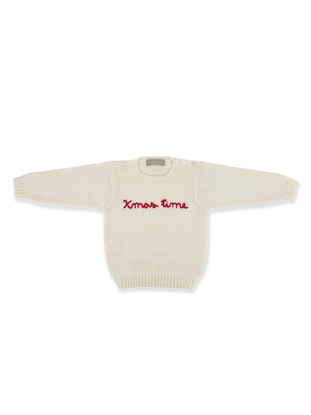 La Stupenderia slogan-embroidered sweater - Neutrals