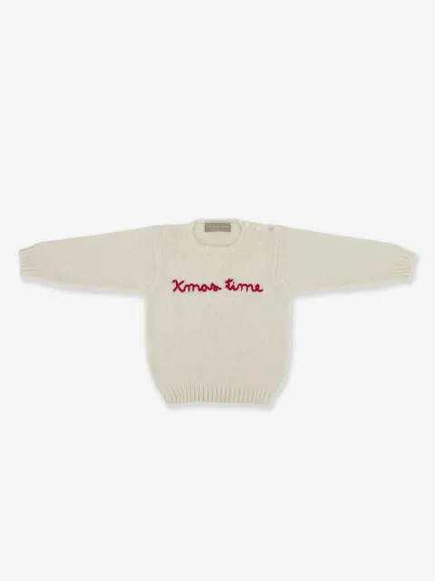 La Stupenderia slogan-embroidered sweater