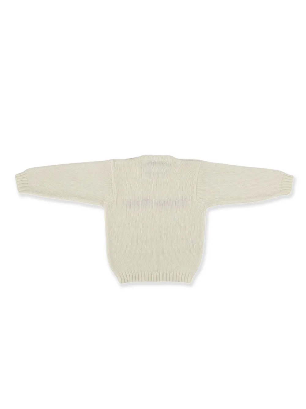 La Stupenderia slogan-embroidered sweater - Beige