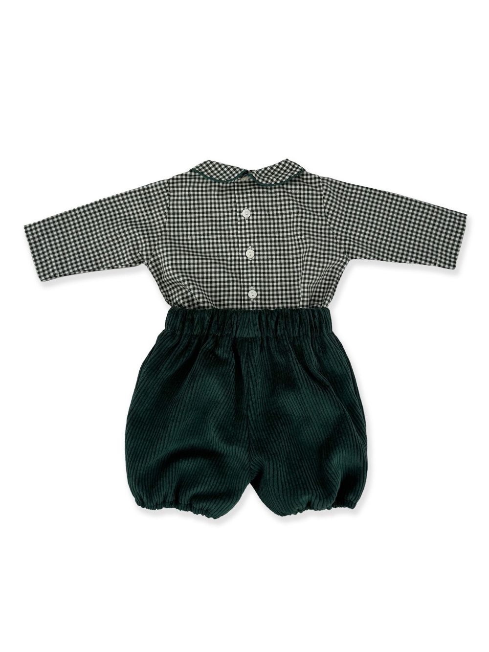 La Stupenderia gingham-check shorts set - Green