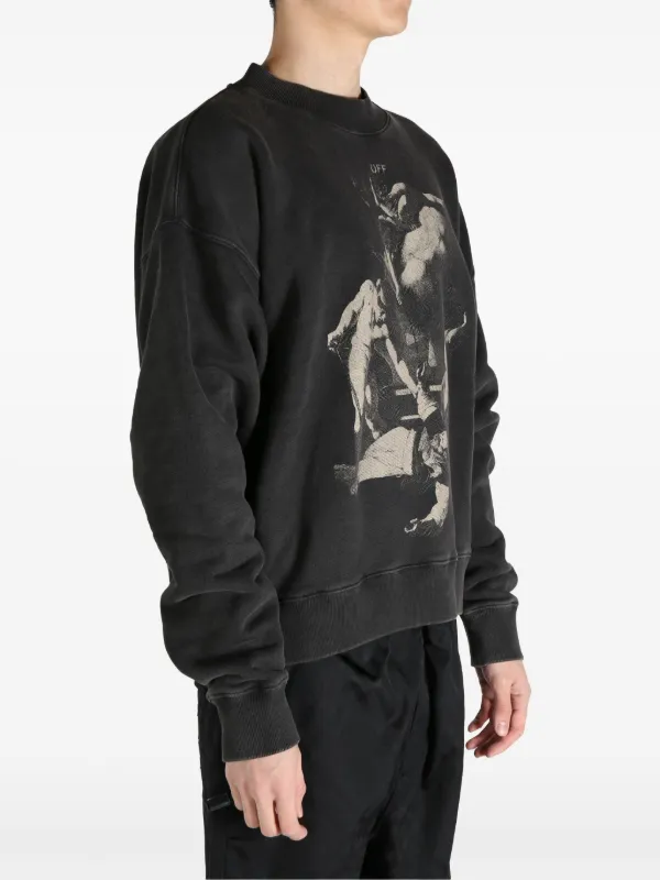 Off-White graphic-print Sweatshirt | ブラック | FARFETCH JP