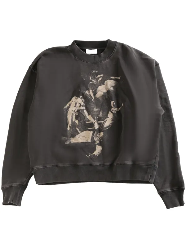 Off-White★残りわすか!スウェットシャツ Off-White graphic-print Sweatshirt | ブラック | FARFETCH JP
