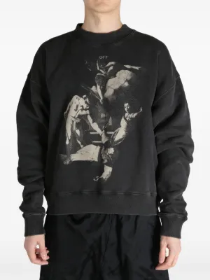 新作☆【Off-White】グラフィックプリント スウェットシャツ グラフィックプリント スウェットシャツ - オフホワイト | ZARA