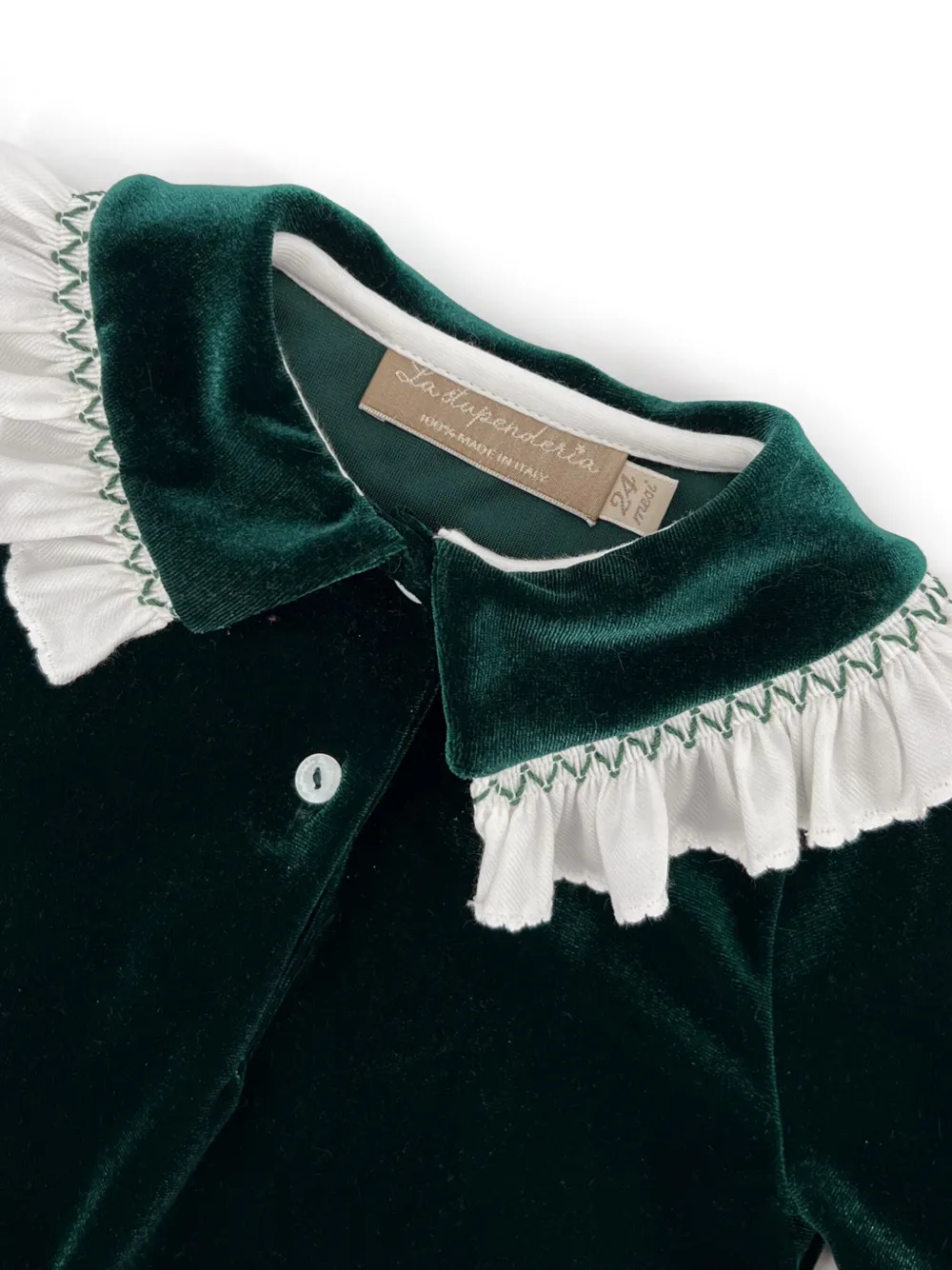 La Stupenderia Fluwelen polotop Groen