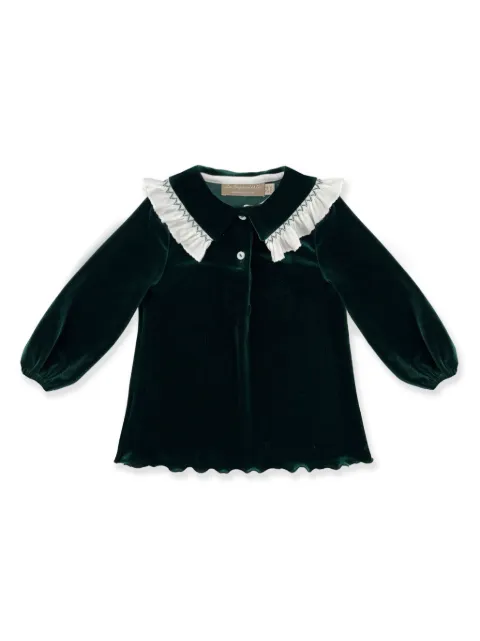 La Stupenderia velour polo top