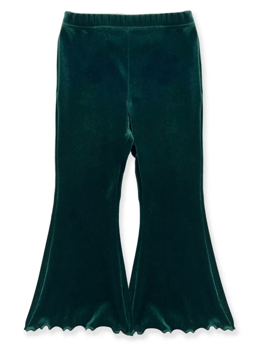 La Stupenderia velour flared trousers - Groen