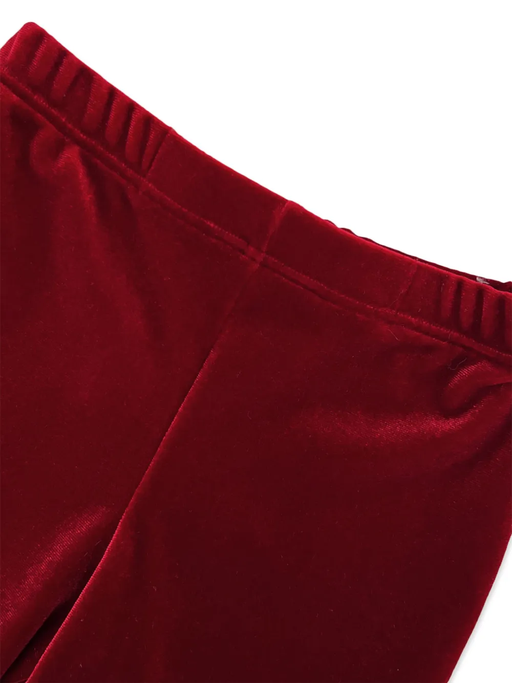La Stupenderia Fluwelen flared broek Rood