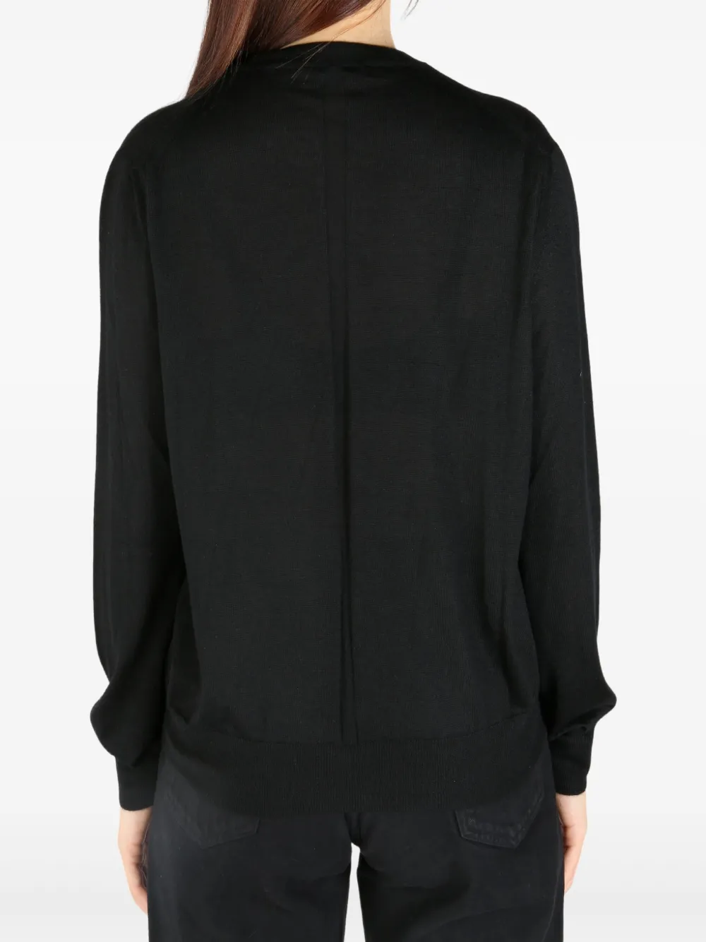The Row round neck cardigan Zwart