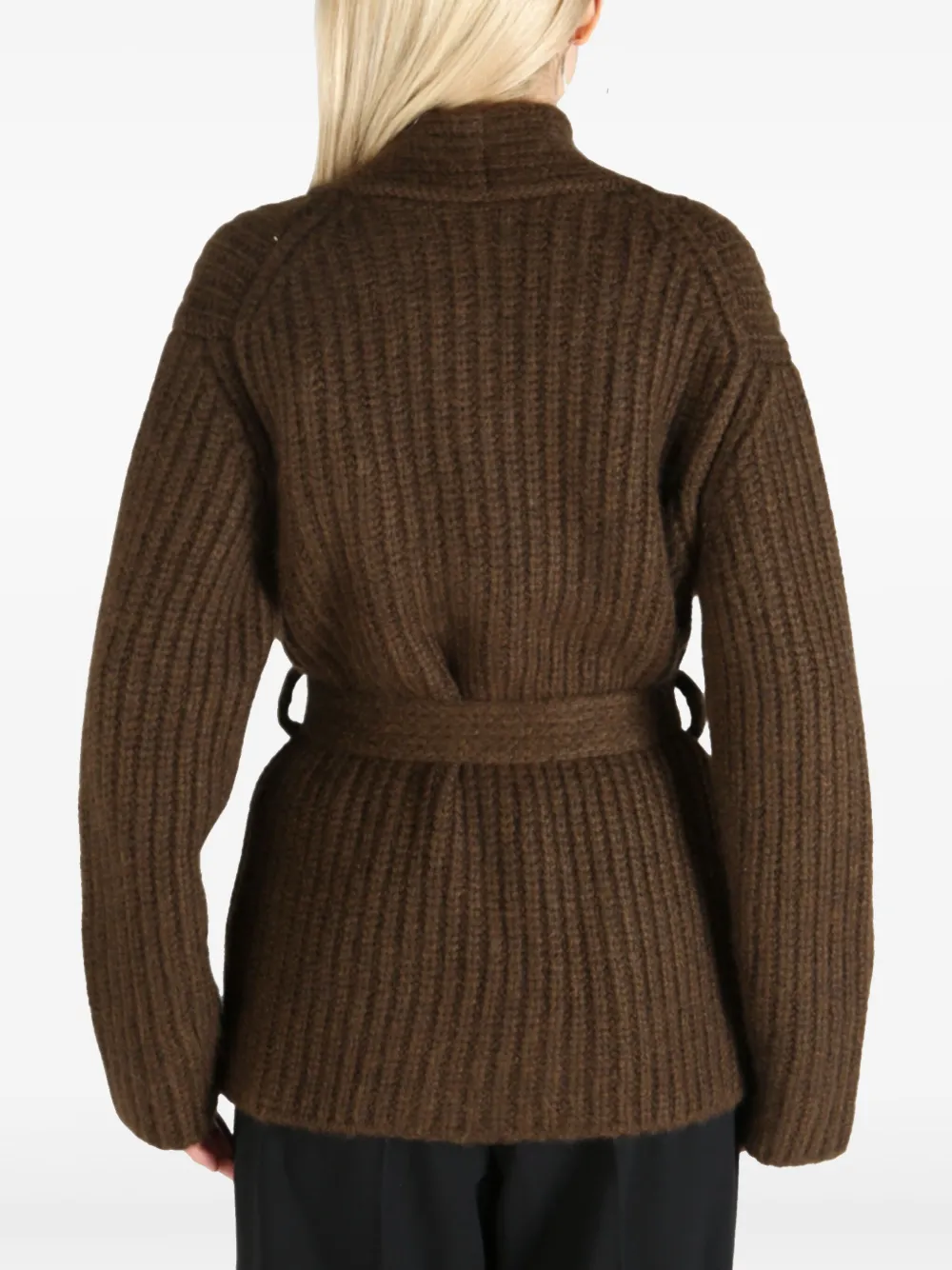 The Row belted knitted cardigan Bruin