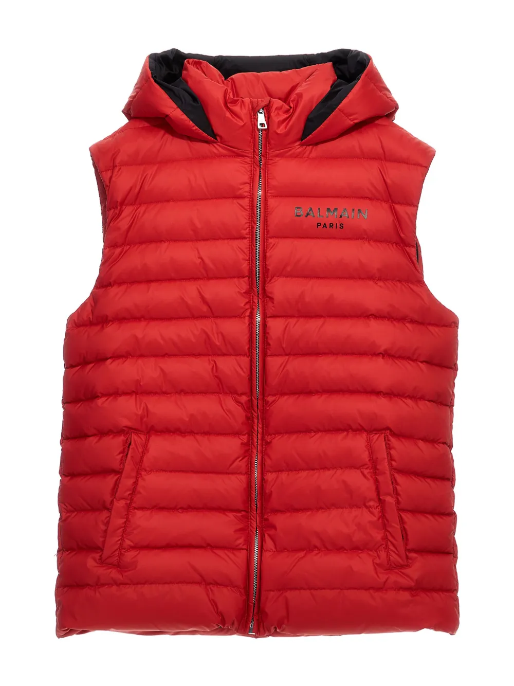 Balmain Kids Donsjack met logoprint Rood
