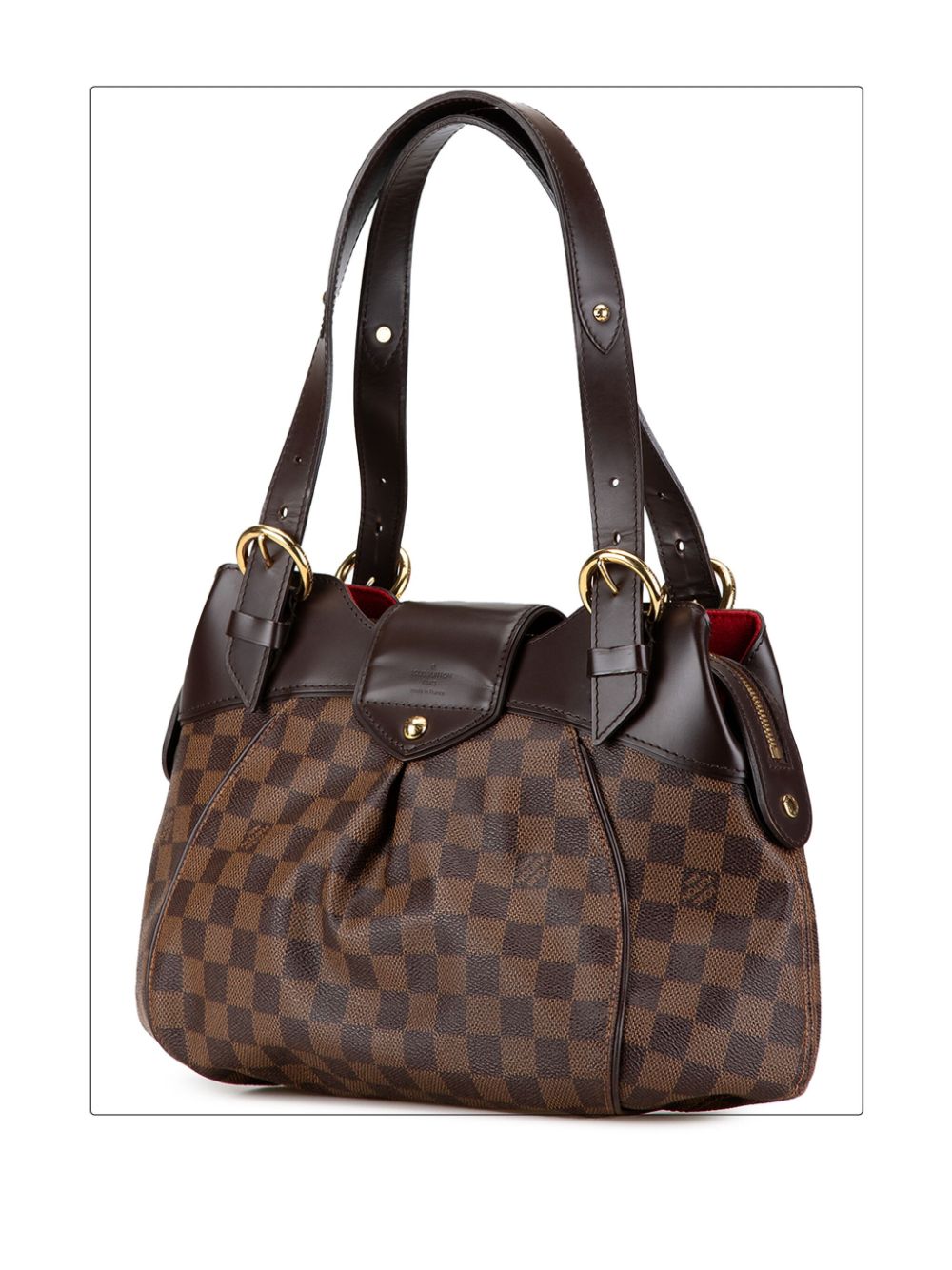 Louis Vuitton Pre-Owned 2009 Damier Ebene Sistina PM schoudertas - Bruin