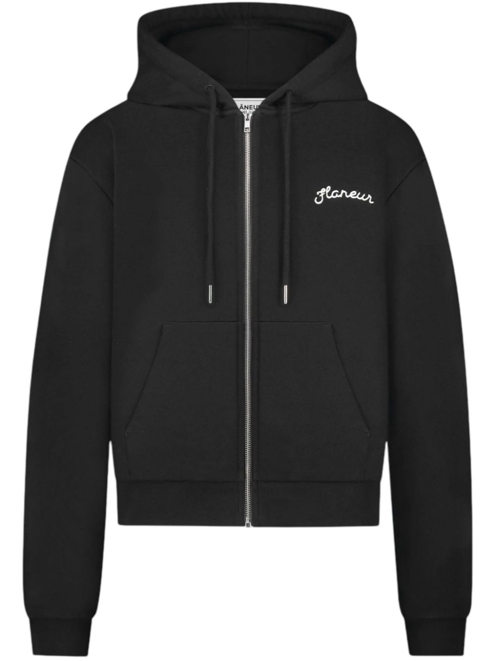 logo-print zip-up hoodie