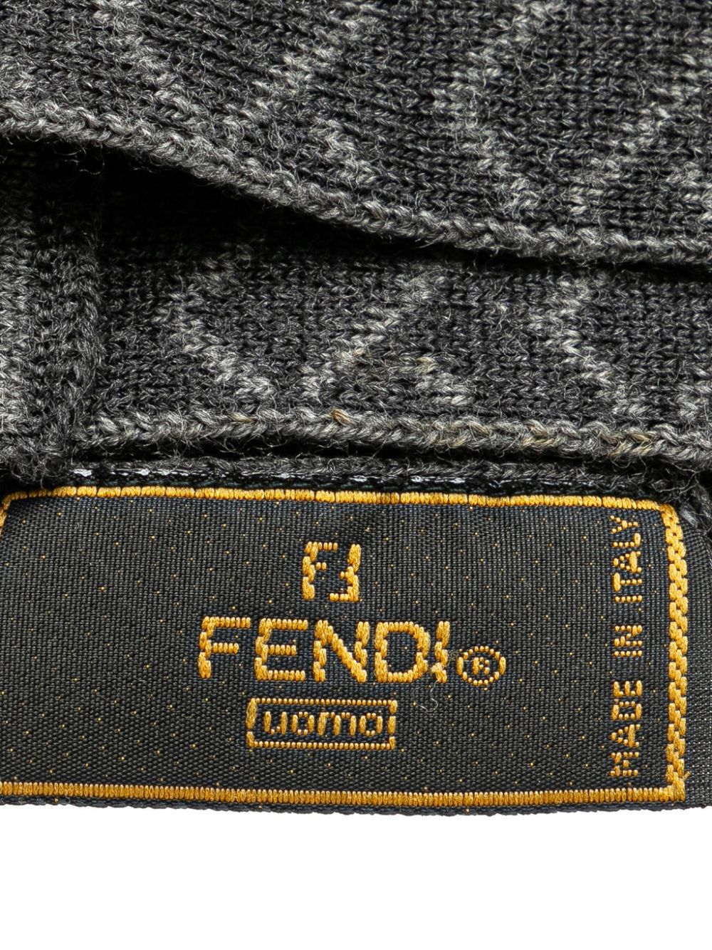 Fendi Pre-Owned 2010 wollen sjaal met FF-jacquard - Zwart