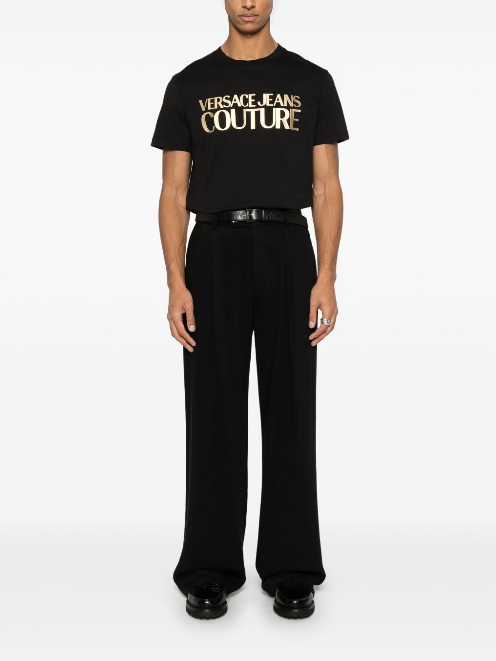 Versace Jeans Couture logo-print T-shirt - Zwart