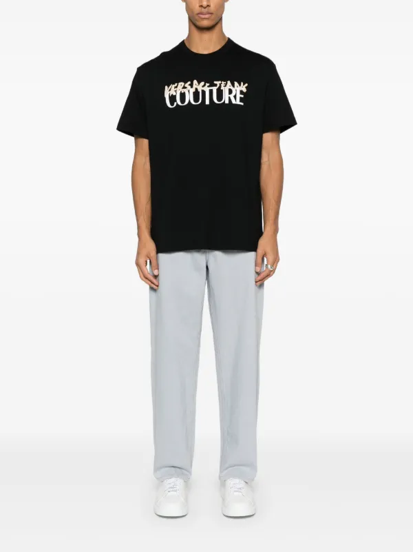 送料関税込み☆VERSACE JEANS COUTURE ロゴ Tシャツ Versace Jeans Couture ロゴ Tシャツ | ブラック | FARFETCH JP