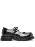 Moschino leather mary jane flats - Black