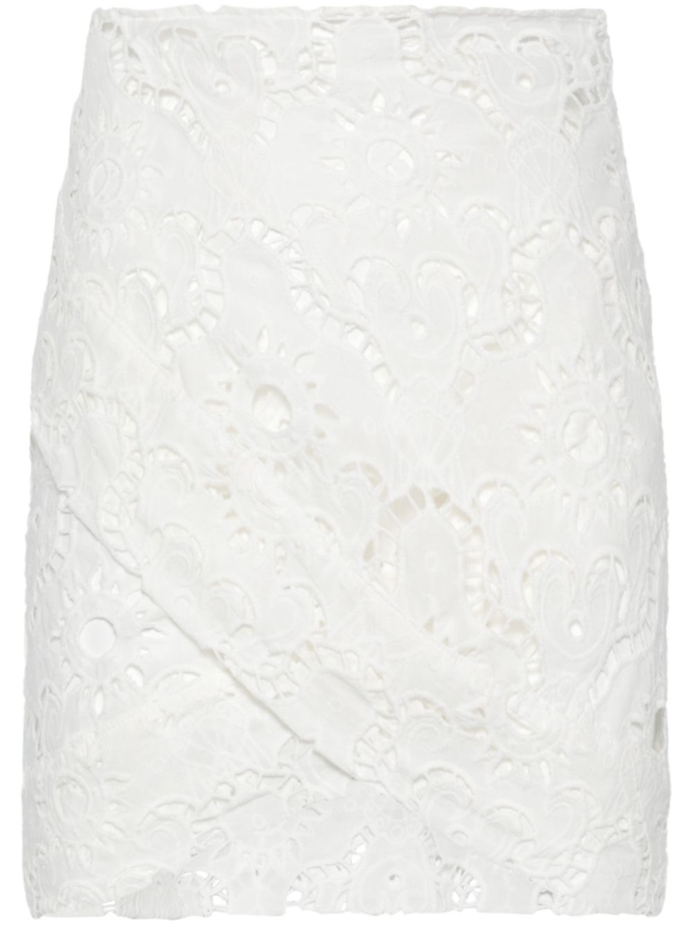 broderie-anglaise mini skirt