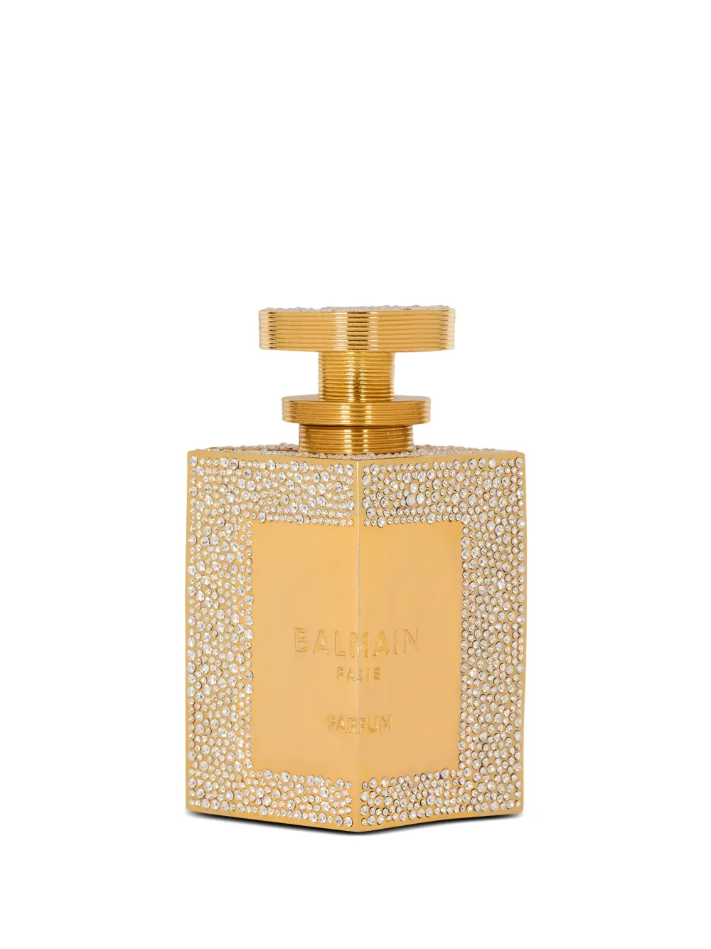Balmain Perfume Clutch Bag In Gold