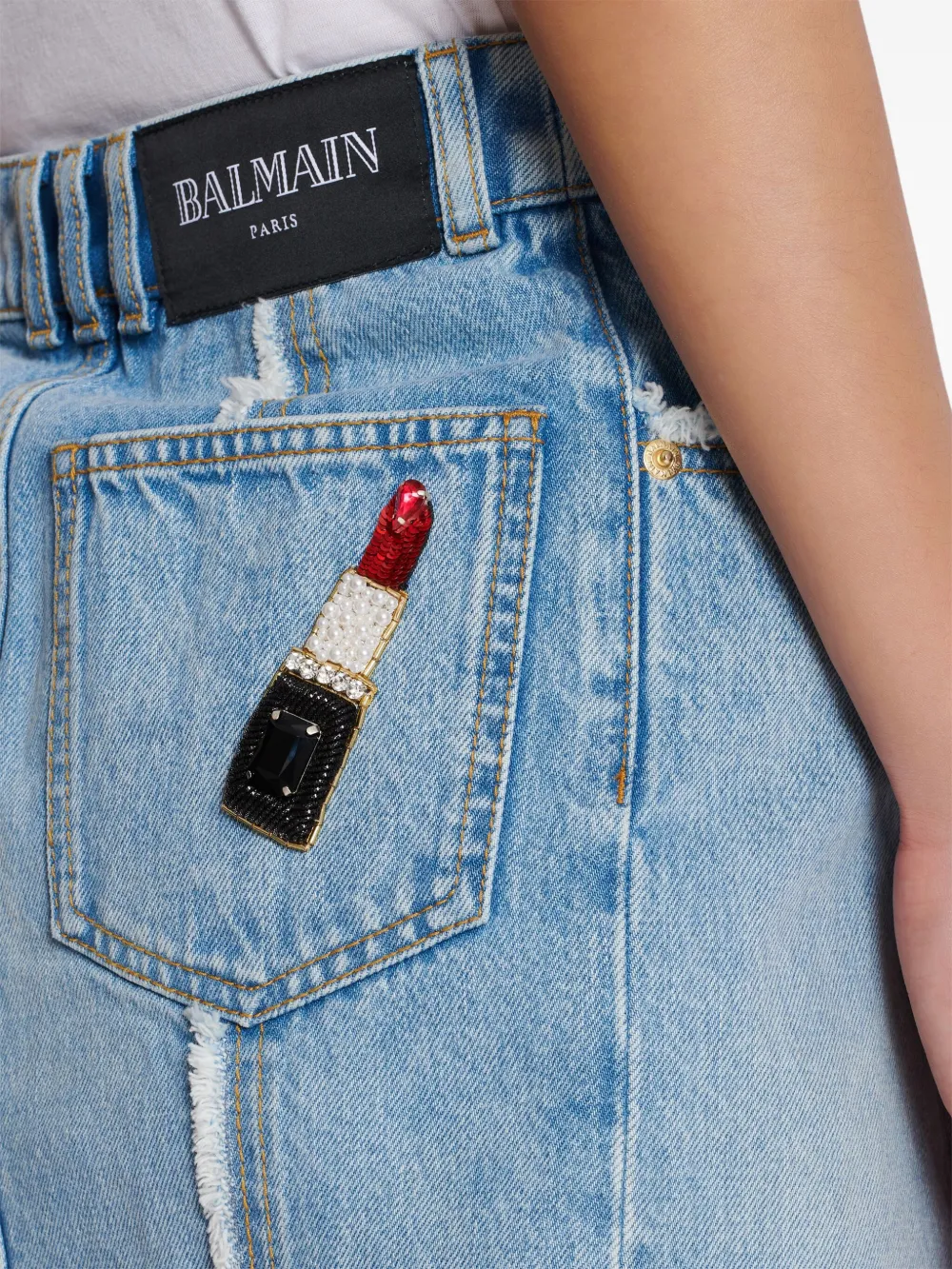 Balmain denim mini skirt | Image 6