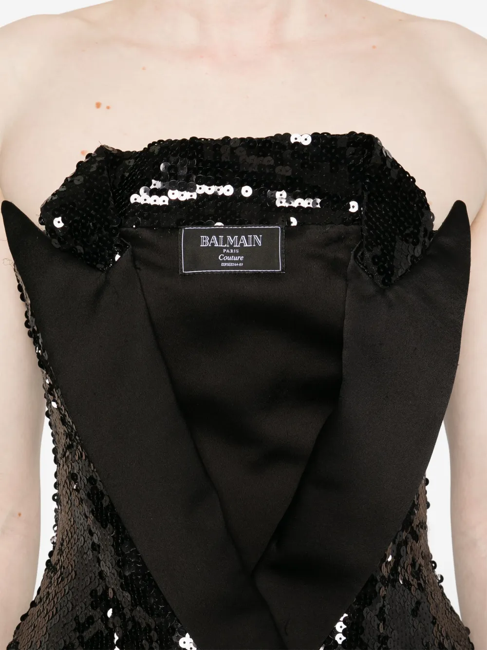 Balmain Mini-jurk met pailletten Zwart