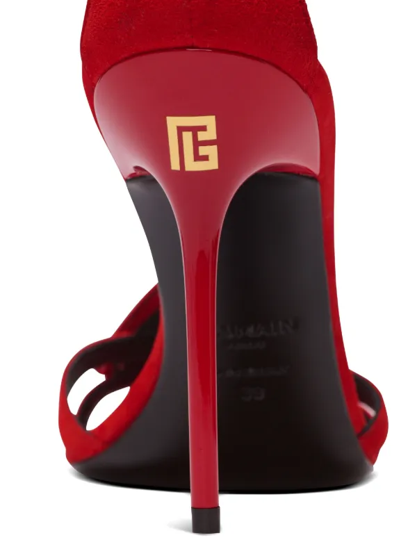 Balmain Lips Sandals | Red | FARFETCH