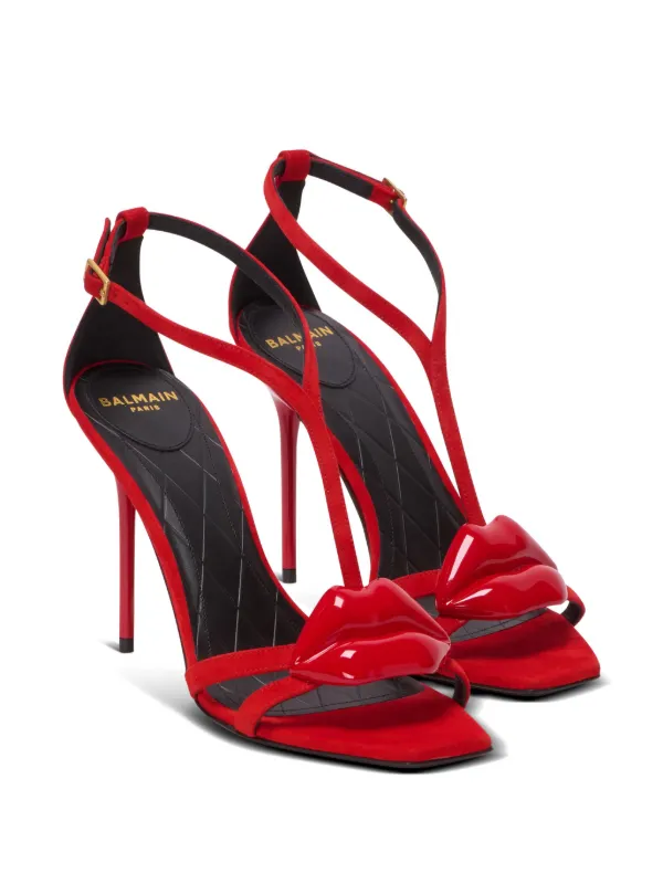 PB sandals in suede leather - Women | BALMAIN
