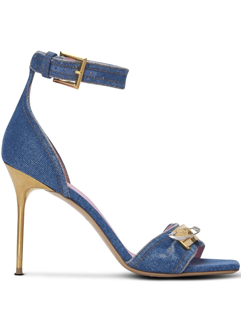 Balmain Safety Pin sandals Blue