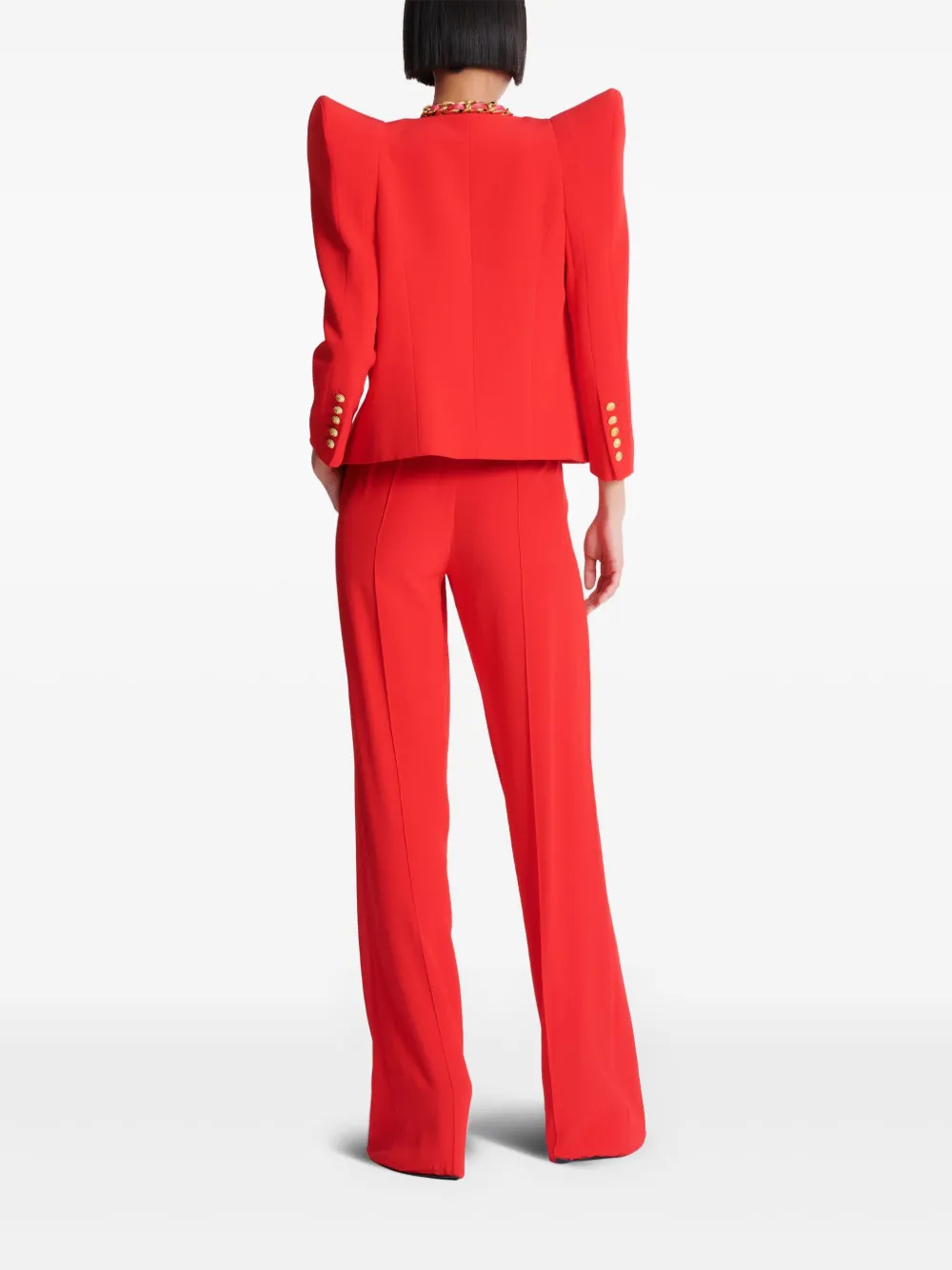 Shop Balmain Spencer Jacket In Red