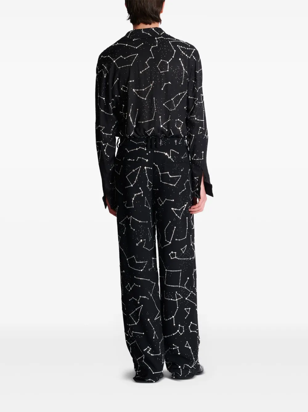 Balmain Broek met geborduurd sterrenbeeld Zwart