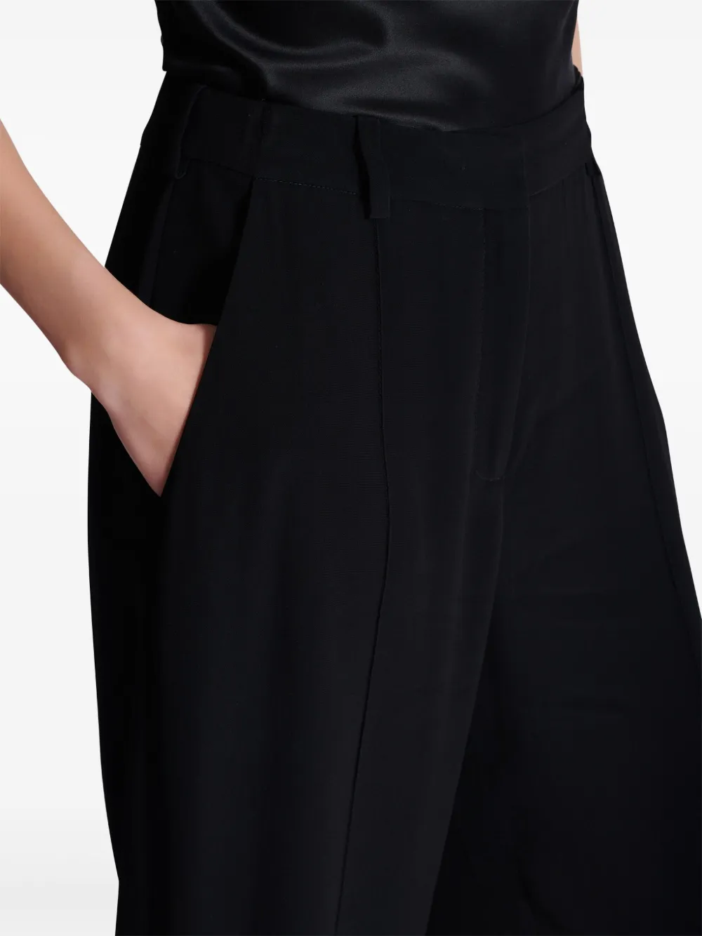 crepe tailored trousers