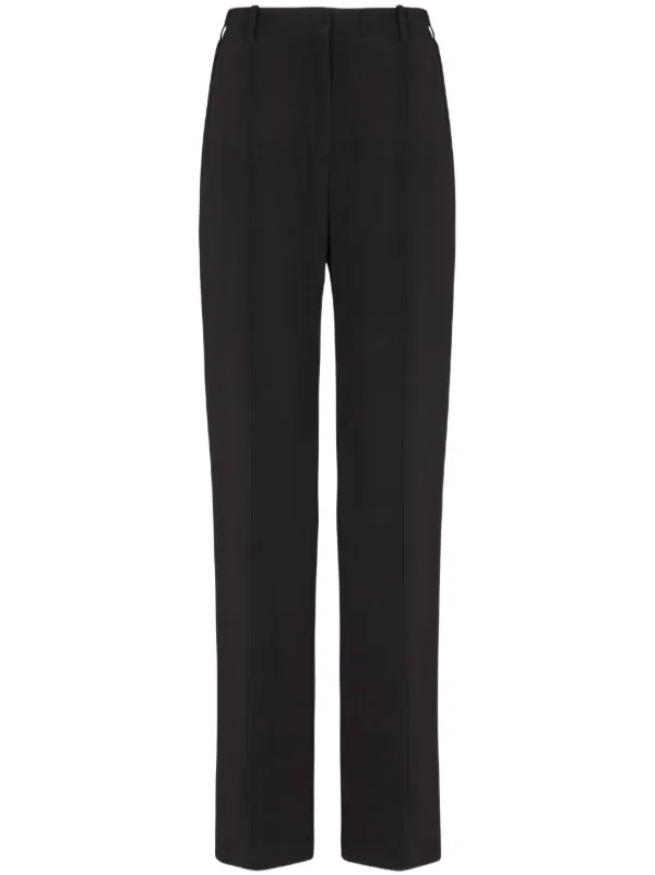 Balmain Crepe Tailored Trousers in Black