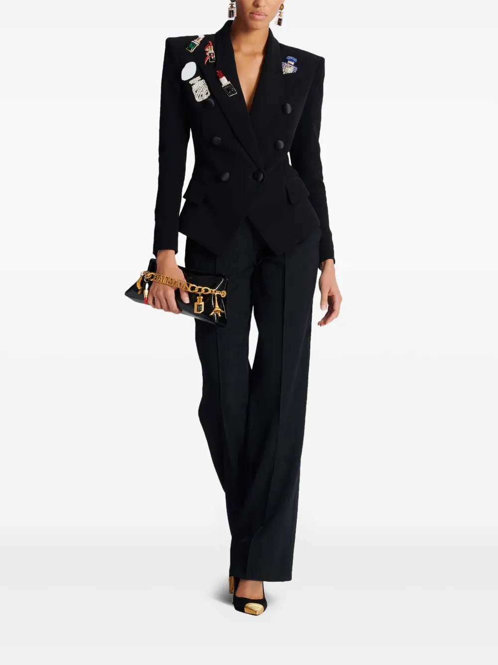 Balmain embroidered patches fitted jacket | Blazers | Image 2