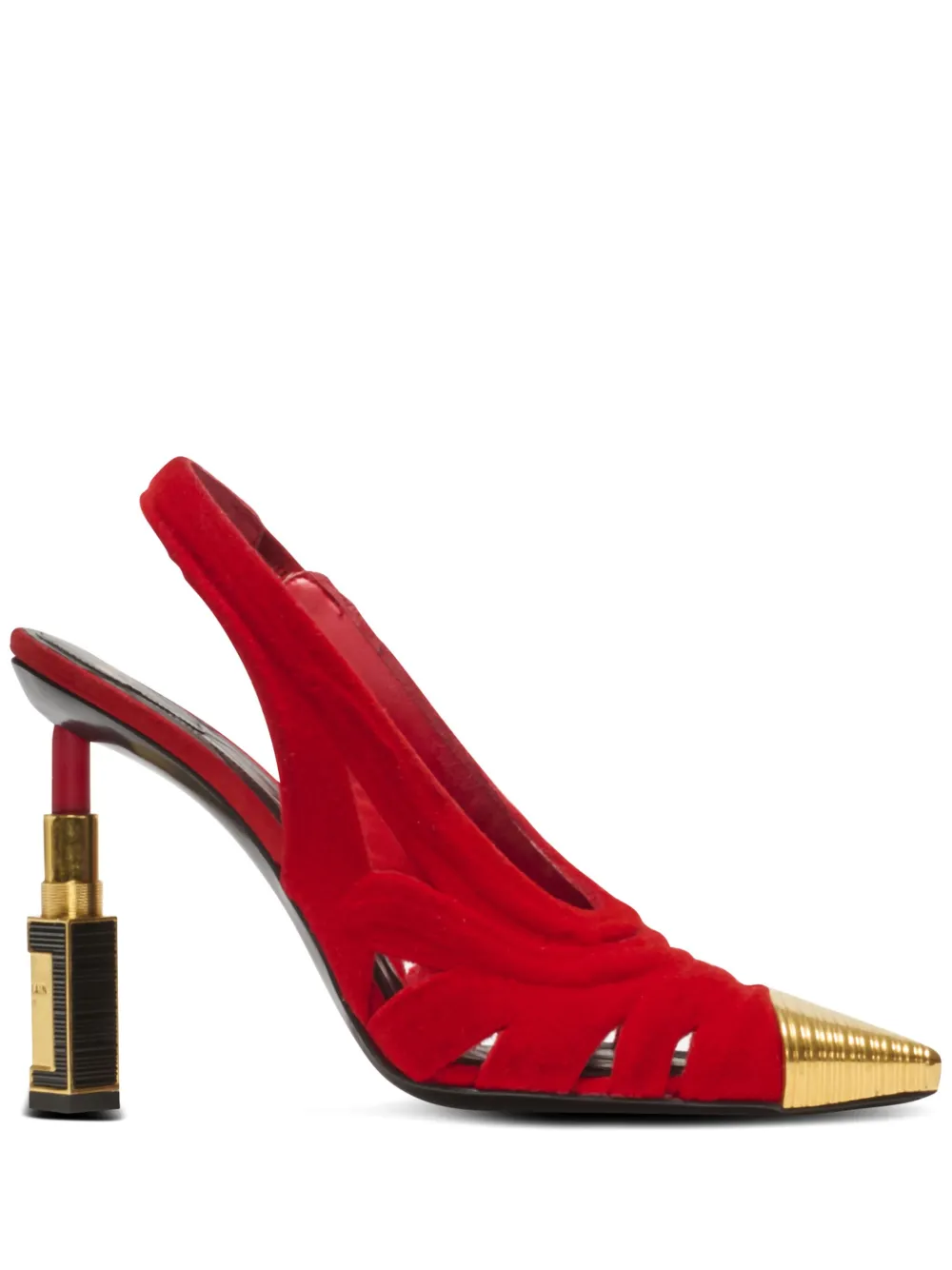 Balmain 100mm Lipstick pumps Red