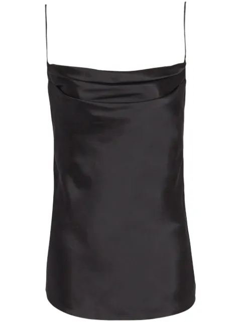 Balmain top de satén drapeado