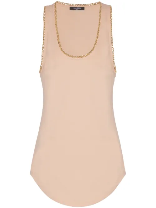 Débardeur à détail de chaine - Balmain - Modalova