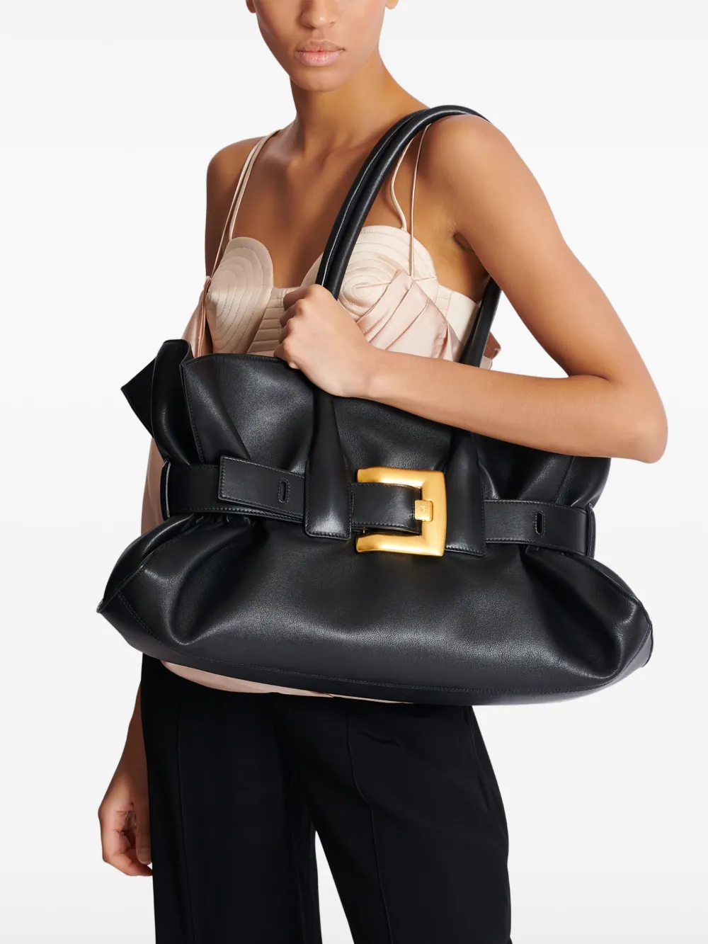 Balmain Anthem grote schoudertas Zwart