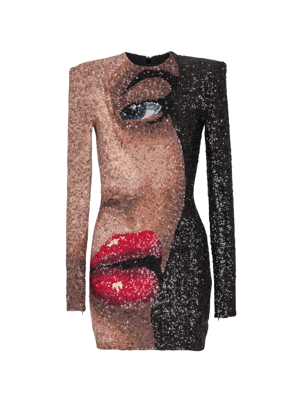 Balmain Abito corto Partial Face - Nero