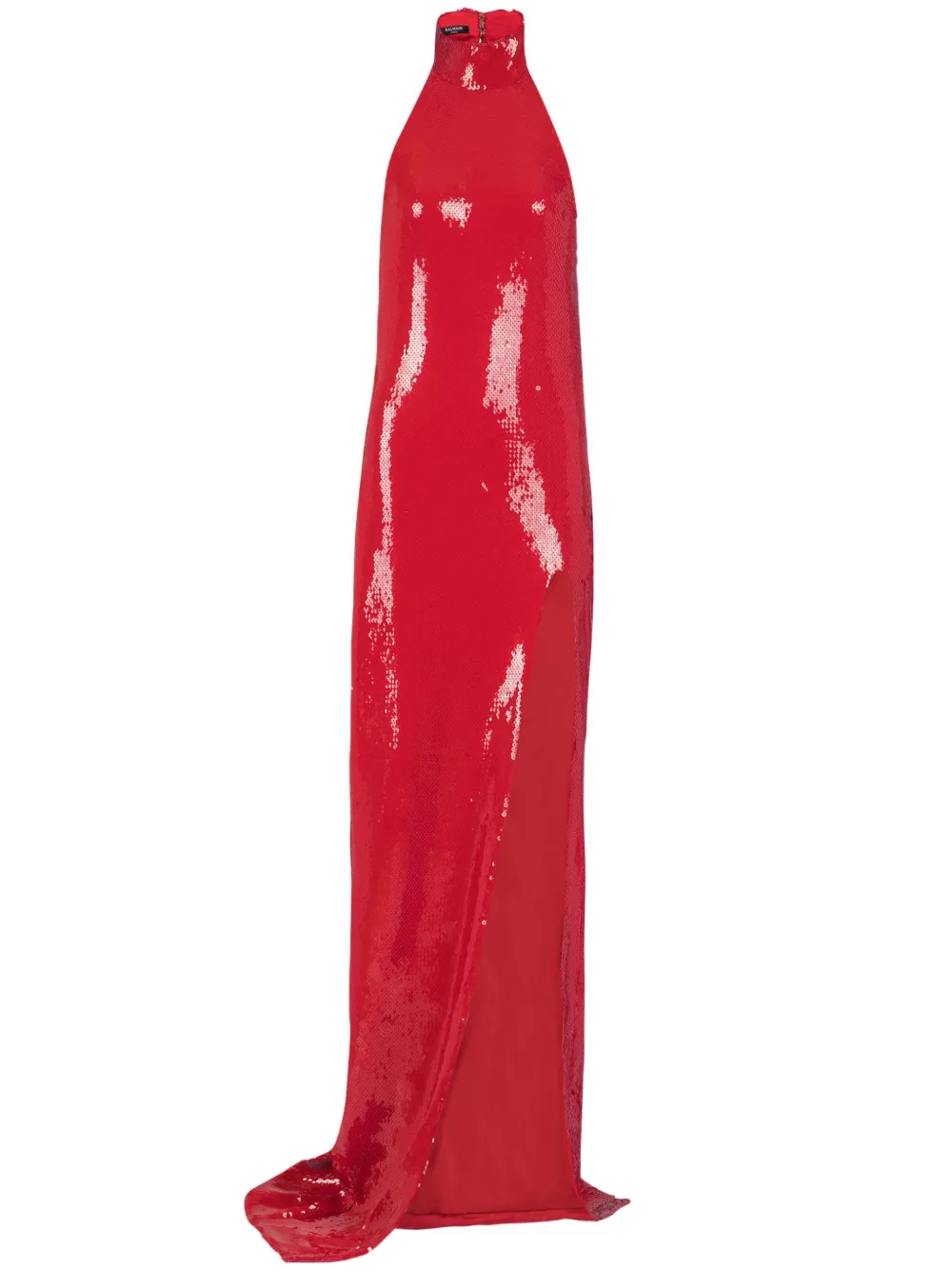 Balmain Maxi-jurk met pailletten Rood