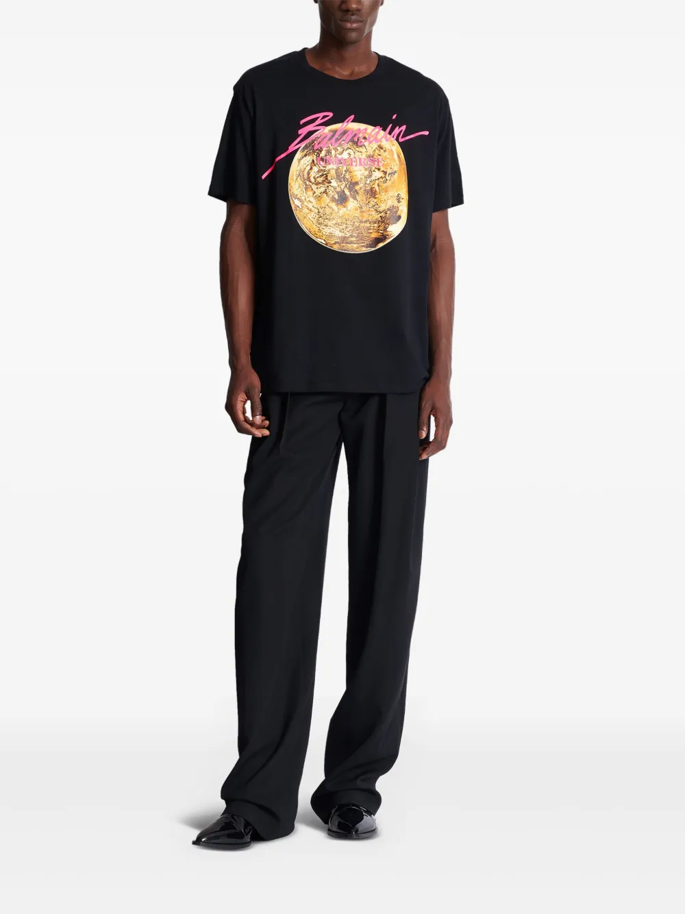 Balmain Universe & Planet T-shirt - Zwart