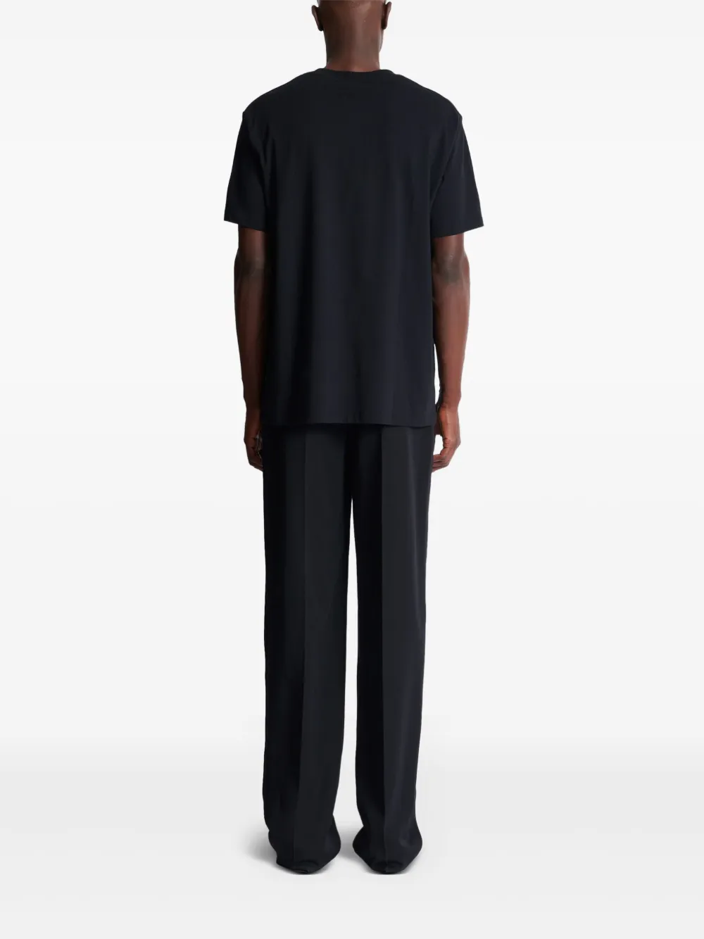 Balmain Universe Logo And Planet T-shirt In Black