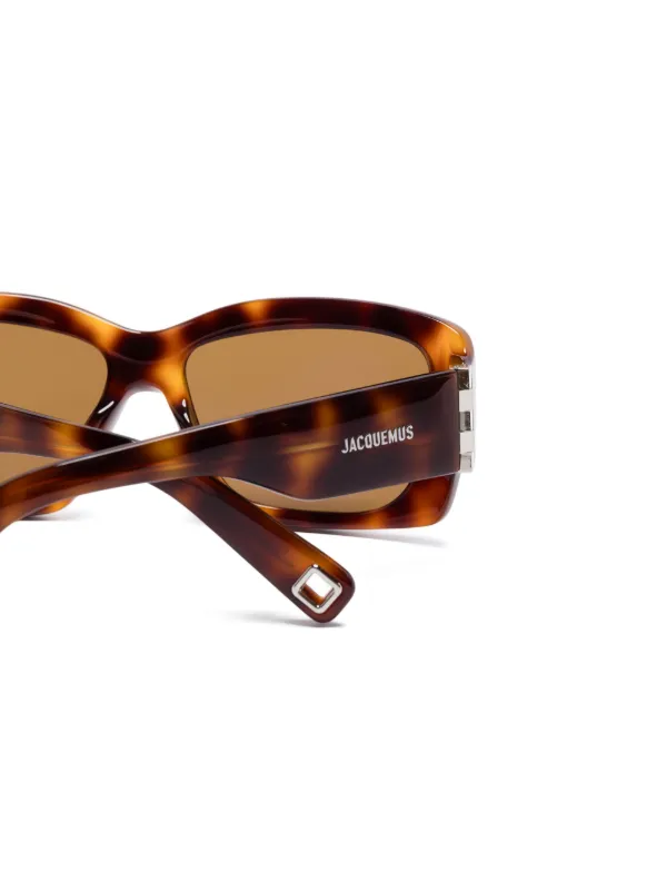 人気！JACQUEMUSブラウンLa Croisiere'The Croisiere'サングラス Jacquemus Croisiere サングラス | ブラウン | FARFETCH JP