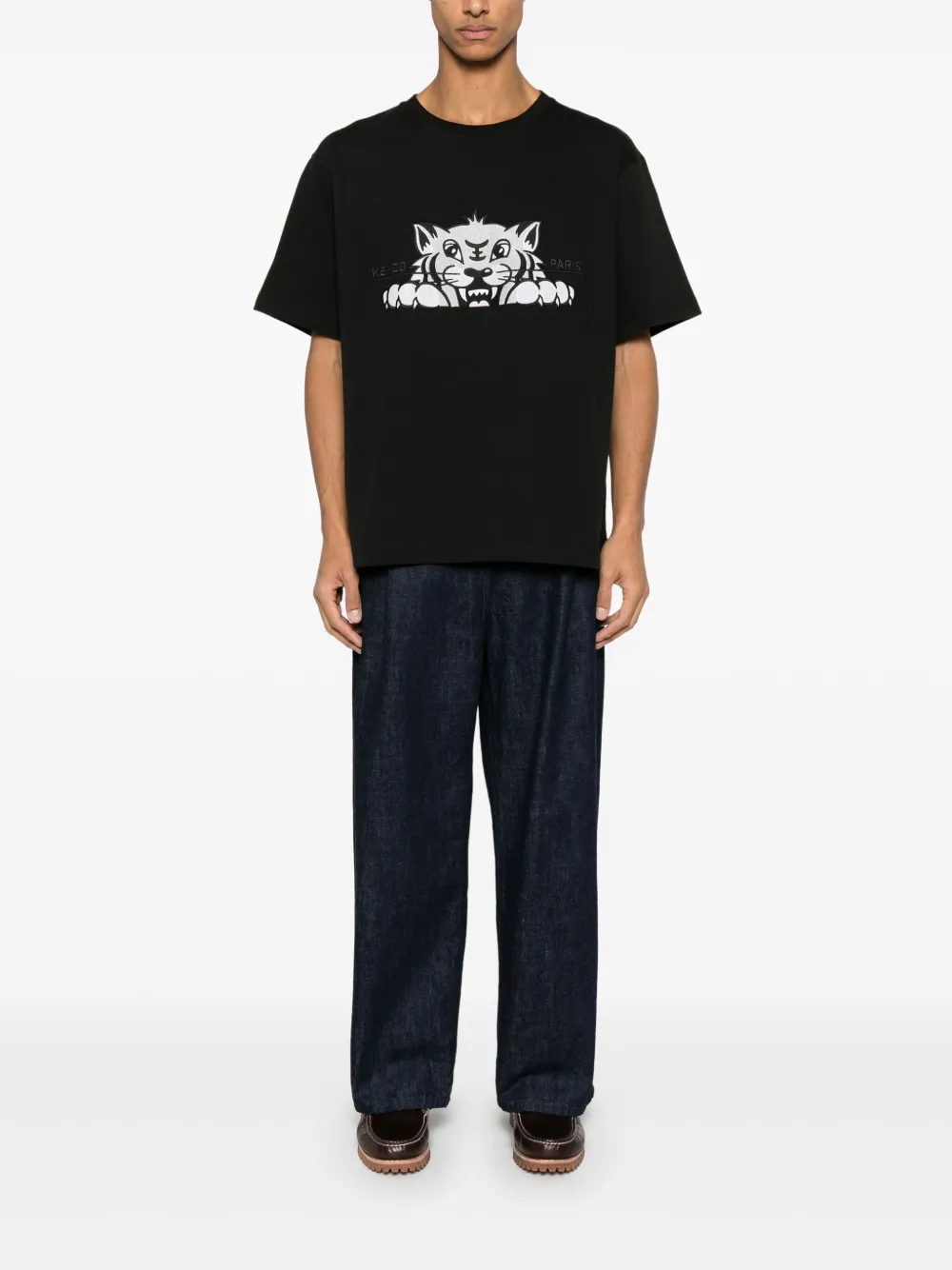 Kenzo Gots Happy Tiger T-shirt - Zwart